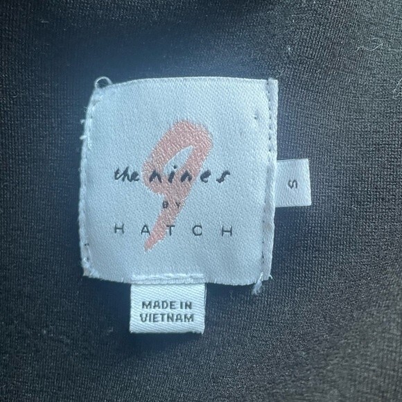 The Nines By Hatch Maternity Dress Black V-Neck Ponte Knit Mini Size Small - Picture 10 of 13